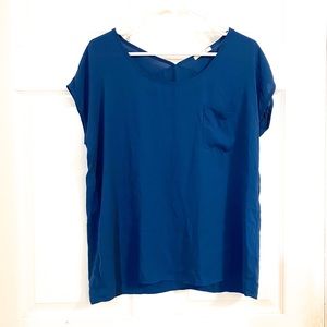 Pleione blue blouse with pocket
